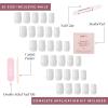 imageGlamnetic Press On Nails  Classy French  Medium Square Fake Nails Trendy Micro French Tip Reusable  15 Sizes  30 Nail KitBailey
