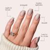 imageGlamnetic Press On Nails  Classy French  Medium Square Fake Nails Trendy Micro French Tip Reusable  15 Sizes  30 Nail KitBare Bliss