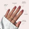imageGlamnetic Press On Nails  Classy French  Medium Square Fake Nails Trendy Micro French Tip Reusable  15 Sizes  30 Nail KitDusty Pink