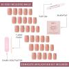 imageGlamnetic Press On Nails  Classy French  Medium Square Fake Nails Trendy Micro French Tip Reusable  15 Sizes  30 Nail KitIn The Nude