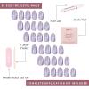 imageGlamnetic Press On Nails  Sanded  Short Almond Nude Fake Nails with Raised Gold Shell Accents Reusable Summer Nails  15 Sizes  30 Nail Kit with Glue1Mermaids Tail