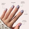 imageGlamnetic Press On Nails  Sanded  Short Almond Nude Fake Nails with Raised Gold Shell Accents Reusable Summer Nails  15 Sizes  30 Nail Kit with Glue1Mermaids Tail
