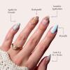 imageGlamnetic Press On Nails  Sanded  Short Almond Nude Fake Nails with Raised Gold Shell Accents Reusable Summer Nails  15 Sizes  30 Nail Kit with Glue2Sea Star