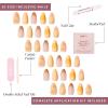 imageGlamnetic Press On Nails  Sanded  Short Almond Nude Fake Nails with Raised Gold Shell Accents Reusable Summer Nails  15 Sizes  30 Nail Kit with Glue5Sunny Shores