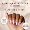 imageGlamnetic Press On Nails  Sanded  Short Almond Nude Fake Nails with Raised Gold Shell Accents Reusable Summer Nails  15 Sizes  30 Nail Kit with Glue8Seaspell