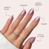 imageGlamnetic Press On Nails  Sanded  Short Almond Nude Fake Nails with Raised Gold Shell Accents Reusable Summer Nails  15 Sizes  30 Nail Kit with Glue8Seaspell