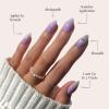 imageGlamnetic Press On Nails  Sanded  Short Almond Nude Fake Nails with Raised Gold Shell Accents Reusable Summer Nails  15 Sizes  30 Nail Kit with GlueLilac Reef