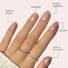 imageGlamnetic Press On Nails  Something Blue  Short Almond Fake Nails Baby Blue with Glossy ampamp Glazed Finish for Weddings Reusable  15 Sizes  30 Nail Kit with Glue2Pinch Me