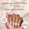 imageGlamnetic Press On Nails  Something Blue  Short Almond Fake Nails Baby Blue with Glossy ampamp Glazed Finish for Weddings Reusable  15 Sizes  30 Nail Kit with Glue4Honeymoon