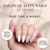 imageGlamnetic Press On Nails  Something Blue  Short Almond Fake Nails Baby Blue with Glossy ampamp Glazed Finish for Weddings Reusable  15 Sizes  30 Nail Kit with Glue6The Vow