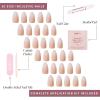 imageGlamnetic Press On Nails  Something Blue  Short Almond Fake Nails Baby Blue with Glossy ampamp Glazed Finish for Weddings Reusable  15 Sizes  30 Nail Kit with Glue3Fiancd