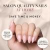 imageGlamnetic Press On Nails  Something Blue  Short Almond Fake Nails Baby Blue with Glossy ampamp Glazed Finish for Weddings Reusable  15 Sizes  30 Nail Kit with Glue8Wifey