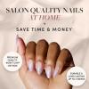 imageGlamnetic Press On Nails  Something Blue  Short Almond Fake Nails Baby Blue with Glossy ampamp Glazed Finish for Weddings Reusable  15 Sizes  30 Nail Kit with GluePolar Day