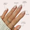 imageGlamnetic Press On Nails  Something Blue  Short Almond Fake Nails Baby Blue with Glossy ampamp Glazed Finish for Weddings Reusable  15 Sizes  30 Nail Kit with Glue4Honeymoon