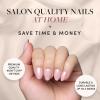 imageGlamnetic Press On Nails  Something Blue  Short Almond Fake Nails Baby Blue with Glossy ampamp Glazed Finish for Weddings Reusable  15 Sizes  30 Nail Kit with Glue2Pinch Me