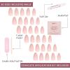 imageGlamnetic Press On Nails  Something Blue  Short Almond Fake Nails Baby Blue with Glossy ampamp Glazed Finish for Weddings Reusable  15 Sizes  30 Nail Kit with Glue8Wifey