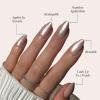 imageGlamnetic Press On Nails  Something Blue  Short Almond Fake Nails Baby Blue with Glossy ampamp Glazed Finish for Weddings Reusable  15 Sizes  30 Nail Kit with Glue6The Vow
