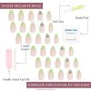 imageGlamnetic x Hello Kitty and Friends Press On Nails  Keroppi  Green French Tip Short Almond Graphic Nails in a Glossy  15 Sizes  30 Nail Kit with GlueKeroppi 2022