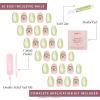 imageGlamnetic x Hello Kitty and Friends Press On Nails  Keroppi  Green French Tip Short Almond Graphic Nails in a Glossy  15 Sizes  30 Nail Kit with GlueKeroppi 2024