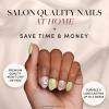 imageGlamnetic x Hello Kitty and Friends Press On Nails  Keroppi  Green French Tip Short Almond Graphic Nails in a Glossy  15 Sizes  30 Nail Kit with GlueKeroppi 2024
