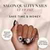 imageGlamnetic x Hello Kitty and Friends Press On Nails  Keroppi  Green French Tip Short Almond Graphic Nails in a Glossy  15 Sizes  30 Nail Kit with GluePochacco 2024