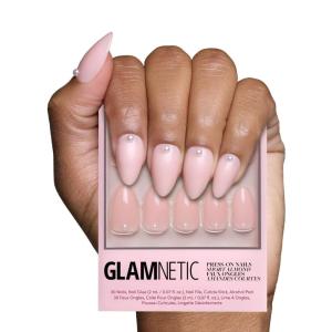 imageGlamnetic Press On Nails  Something Blue  Short Almond Fake Nails Baby Blue with Glossy ampamp Glazed Finish for Weddings Reusable  15 Sizes  30 Nail Kit with Glue8Wifey