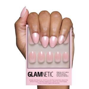 imageGlamnetic Press On Nails  Something Blue  Short Almond Fake Nails Baby Blue with Glossy ampamp Glazed Finish for Weddings Reusable  15 Sizes  30 Nail Kit with Glue2Pinch Me
