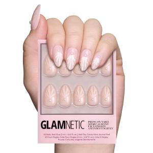 imageGlamnetic Press On Nails  Something Blue  Short Almond Fake Nails Baby Blue with Glossy ampamp Glazed Finish for Weddings Reusable  15 Sizes  30 Nail Kit with Glue4Honeymoon