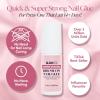 imageGlamnetic Super Strong Brush On Nail Glue  Brush Tip Applicator Mess Free Travel Friendly Vegan  Durable ampamp LongLasting  24 fl oz2 bottles