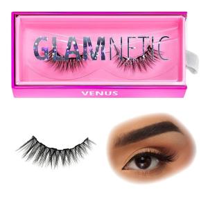 imageGlamnetic Magnetic Eyelashes  Venus  Short Magnetic Lashes 60 Wears Reusable High Volume Faux Mink Lashes Cat Eye 3D Natural Look  1 PairVenus