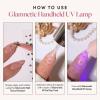 imageGlamnetic Handheld UV LED Lamp  Compact TravelFiendly Curing Lamp for Nails  Lightweight ampamp Easy to Use  USB Compatible