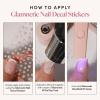 imageGlamnetic Nail Stickers for Nail Art  Pearlfect  3D Pearl Adhesive Nail Decals Customizable  120 Gems Per Sticker Sheet 4 SizesPearlfect