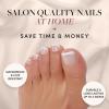 imageGlamnetic Press On Toenails  Cherry Glaze  Bright Red Fake Toe Nails with a Glazed Finish  16 Sizes  32 Toe Nail Kit with Glue1MaDamn
