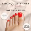imageGlamnetic Press On Toenails  Cherry Glaze  Bright Red Fake Toe Nails with a Glazed Finish  16 Sizes  32 Toe Nail Kit with Glue2Fiery Red
