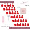 imageGlamnetic Press On Toenails  Cherry Glaze  Bright Red Fake Toe Nails with a Glazed Finish  16 Sizes  32 Toe Nail Kit with Glue2Fiery Red