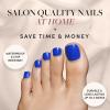 imageGlamnetic Press On Toenails  Cherry Glaze  Bright Red Fake Toe Nails with a Glazed Finish  16 Sizes  32 Toe Nail Kit with Glue3Cobalt Blue