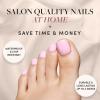 imageGlamnetic Press On Toenails  Cherry Glaze  Bright Red Fake Toe Nails with a Glazed Finish  16 Sizes  32 Toe Nail Kit with Glue4Think Pink