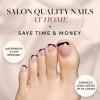 imageGlamnetic Press On Toenails  Cherry Glaze  Bright Red Fake Toe Nails with a Glazed Finish  16 Sizes  32 Toe Nail Kit with GlueCaviar