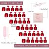 imageGlamnetic Press On Toenails  Cherry Glaze  Bright Red Fake Toe Nails with a Glazed Finish  16 Sizes  32 Toe Nail Kit with GlueCherry Glaze