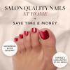 imageGlamnetic Press On Toenails  Cherry Glaze  Bright Red Fake Toe Nails with a Glazed Finish  16 Sizes  32 Toe Nail Kit with GlueCherry Glaze