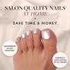 imageGlamnetic Press On Toenails  Cherry Glaze  Bright Red Fake Toe Nails with a Glazed Finish  16 Sizes  32 Toe Nail Kit with GluePure Intentions