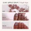 imageGlamnetic Press On Toenails  Cherry Glaze  Bright Red Fake Toe Nails with a Glazed Finish  16 Sizes  32 Toe Nail Kit with GlueSheer Peach