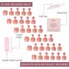 imageGlamnetic Press On Toenails  Cherry Glaze  Bright Red Fake Toe Nails with a Glazed Finish  16 Sizes  32 Toe Nail Kit with GlueSheer Peach