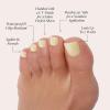 imageGlamnetic Press On Toenails  Cherry Glaze  Bright Red Fake Toe Nails with a Glazed Finish  16 Sizes  32 Toe Nail Kit with GlueYellow Pop