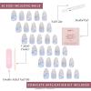 imageGlamnetic x Hello Kitty and Friends Press On Nails  Cinnamoroll Cloud  Pale Blue 3D Cloud Graphic Nails in a Velvet Finish  15 Sizes  30 Nail Kit with GlueCinnamoroll