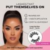 imageGlamnetic Magnetic Eyelashes  Bombshell  Long Magnetic Lashes 60 Wears Reusable High Volume Faux Mink Lashes Cat Eye Flared  1 Pair