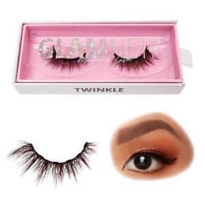 imageGlamnetic Magnetic Eyelashes  Twinkle  Brown Lashes Short Magnetic Lashes 60 Wears Reusable Natural Eyelashes Cat Eye Natural Look Brown Eyelash  1 Pair