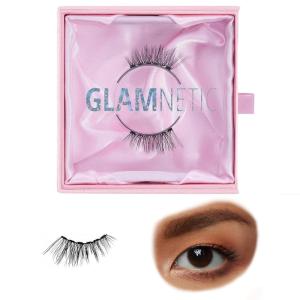 imageGlamnetic Magnetic Half Lashes  Princess  Natural Looking Half Lash Set Short Cat Eye Flared 6Magnet Band Reusable Eyelashes Small Eyes Up to 60 Wears  1 Pair