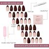 imageGlamnetic x GLAMZILLA Press On Nails  ALWAYS ampamp FOREVER  Short Almond French Tip Fake Nails with 3D Pearls Reusable Wedding Nails  15 Sizes  30 Nail Kit with Glue4KILLAZILLA
