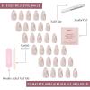 imageGlamnetic x GLAMZILLA Press On Nails  ALWAYS ampamp FOREVER  Short Almond French Tip Fake Nails with 3D Pearls Reusable Wedding Nails  15 Sizes  30 Nail Kit with Glue5WOOMAN